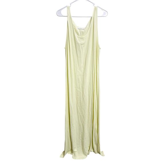 Bryn Walker Butter Yellow Maxi Dress Size M Lagenlook Hippie Boho Artsy Minimal - Picture 1 of 5
